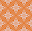 Seamless christmas sweater norway orange white pattern vector illustration