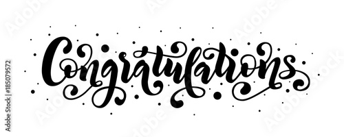 Fotomural Congratulations hand lettering quote