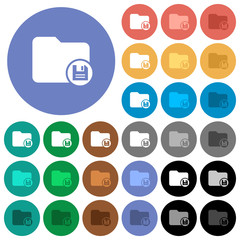 Poster - Save directory round flat multi colored icons