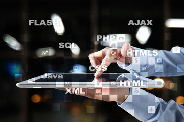 web development. programming. internet and technology concept.