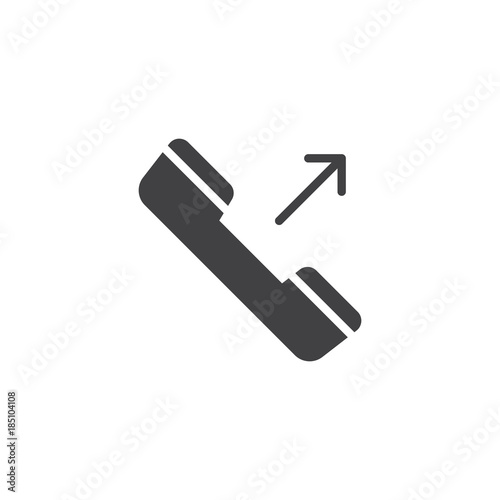 Fotografia, Obraz Outgoing phone call icon vector, filled flat sign, solid pictogram isolated on white