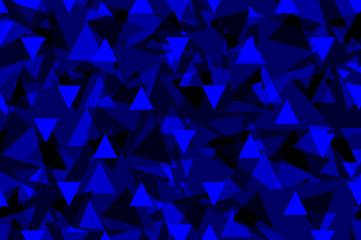 Wall Mural - Triangle geometric abstract pattern - blue, Triangle background