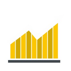 Poster - Best graph icon. Flat illustration of graph vector icon isolated on white background