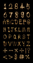Sparkler Firework Light Alphabet