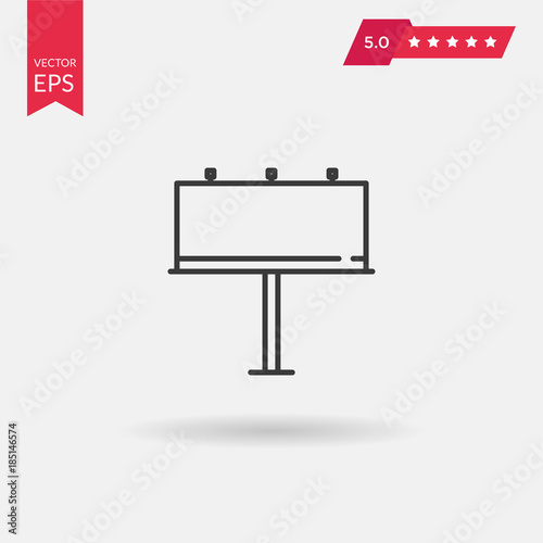 Billboard Simple Vector Icon Outdoor Advertising Large Banner I