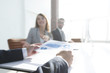 © ASDF - image is blurred. business team in the workplace