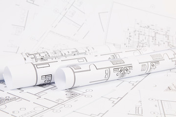 Architectural plan. Engineering house drawings and blueprints.