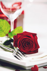 Wall Mural - Valentine's Day or romantic dinner concept