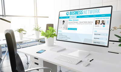 Poster - computer office business network