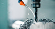 © NDABCREATIVITY - machine tool in metal factory with drilling cnc machines