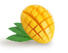 Isolated Mango With Leaves