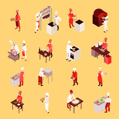 Canvas Print - Professional Cooking Isometric Icons