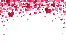 Valentines Day Floating Hearts Repeating Vector Background 1