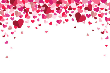 Wall Mural - Valentines Day Floating Hearts Repeating Vector Background 1
