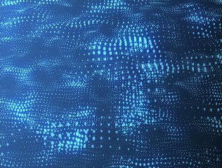 Poster - Abstract cg blue connection lines form low polygonal space. 3d rendering. Loopable background