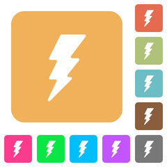 Wall Mural - Lightning rounded square flat icons