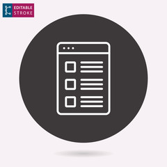 Aufkleber - Browser line vector icon. Editable stroke.