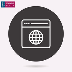 Aufkleber - Browser line vector icon. Editable stroke.