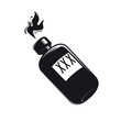 black bottle with booze clipart