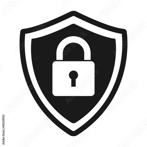 Secure protection abstract logo. vector shield lock Icon Tableau sur Toile