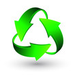 Green recycle arrows, recycle simbol, vector