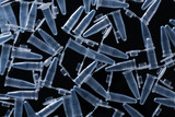 Fototapeta Abstrakcje - Background of the PCR tubes PCR Tubes on black background