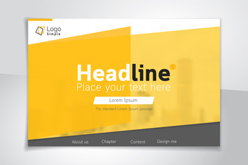 Wall Mural - horizontal vector background template for page covers, flyers, leaflets or advertising billboards