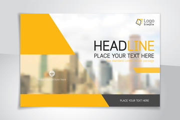 Wall Mural - horizontal vector background template for page covers, flyers, leaflets or advertising billboards