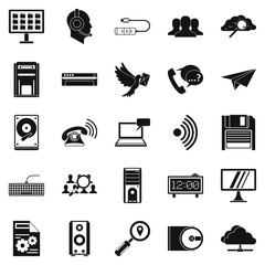 Poster - Bond icons set, simple style