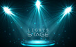 stage spot lighting. magic light. vector background