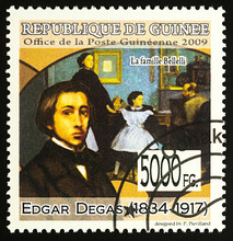 Painting "Bellelli Family" By Edgar Degas On Postage Stamp
