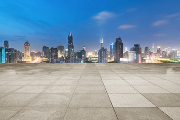 Wall Mural - Elevated view of a Road Junction in Shanghai, China. aerial view the overpass at night, shanghai china.