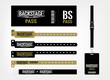 © Ografica - Model of different access control designs.  Suitable for events, concerts, parties, festivals and private areas. Bracelets, ticket and lanyards.