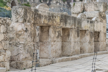 Poster - Ancient shops near temple of Jerusalem