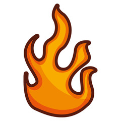 Poster - fire flame isolated icon vector illustration design