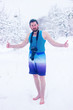 © yarohork - Naked man make some photo in the winter snowy forest