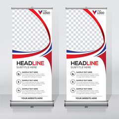 Wall Mural - roll up sale banner design template, abstract background, pull up design, modern x-banner, rectangle