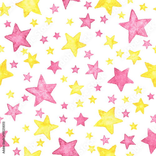 Pink Background Yellow Stars gambar ke 3