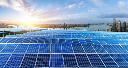 eco-environmentally friendly green energy of sustainable development of solar power plant with shang