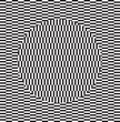 Optical illusion effect. Geometric tile in menfis pop art style. Vector illusive background, texture. Futuristic element, technologic design