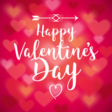 Happy Valentines Day Soft Hearts Vector Illustration 1