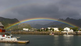 Fototapeta Tęcza - Rainbow in Norway