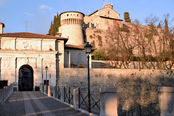 Wall Mural - View of the historic Castle from the city of Brescia - Brescia - Italy 06