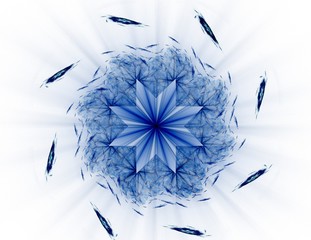 Poster - Abstract fractal patterns and shapes. Fractal texture for prints.