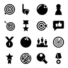 Sticker - Set of 16 challenge filled icons