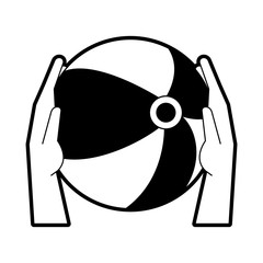 Sticker - Hands holding Beach ball