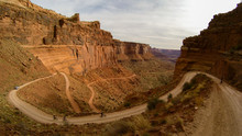 Road Up The Cliffside In Canyonlands National Park, Utah.