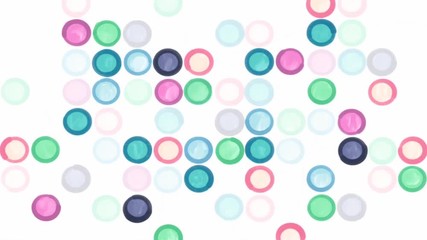 Sticker - Polka Dots. Colorful handrawn animation. Seamless looping