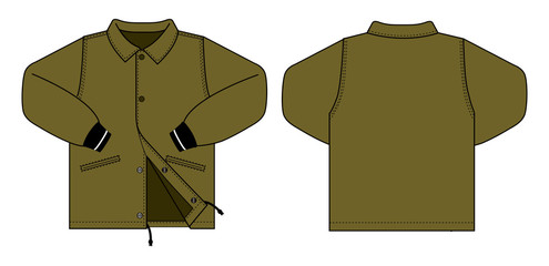 Sticker - Illustration of men's jacket (brown / kahki) 