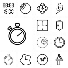 Poster - Counter icons. set of 13 editable outline counter icons